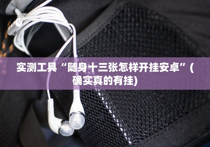 实测工具“随身十三张怎样开挂安卓”(确实真的有挂)