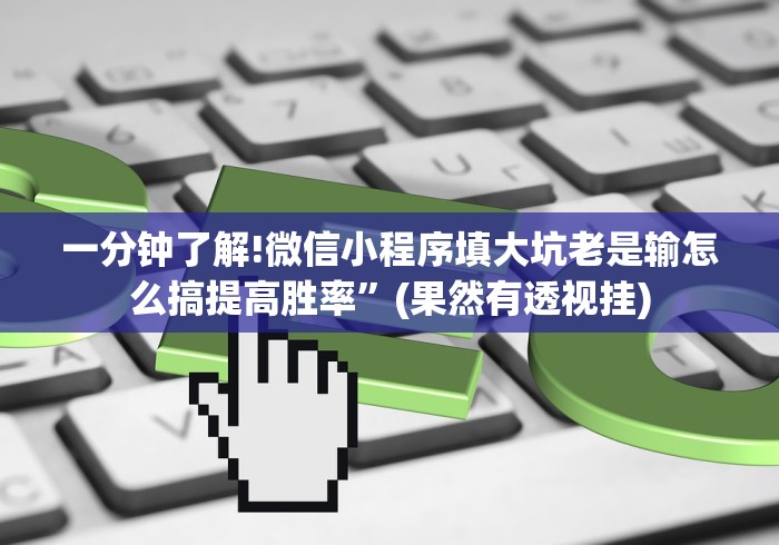 一分钟了解!微信小程序填大坑老是输怎么搞提高胜率”(果然有透视挂)